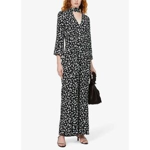📌 NWT RIXO Ashley Floral-Print Woven Jumpsuit